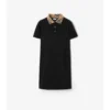 Camicia polo in cotone con collo a quadri