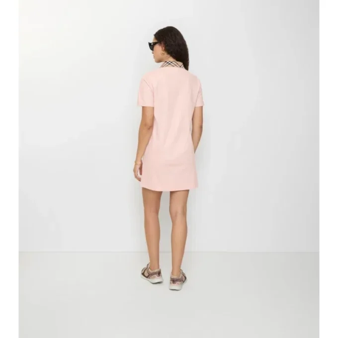 Camicia polo in cotone con collo a quadri
