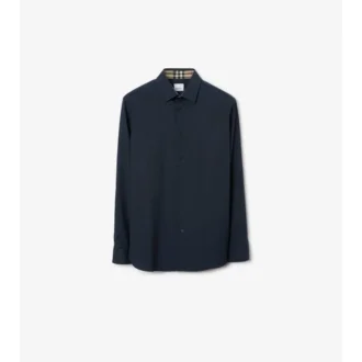 Camicia slim fit in cotone elasticizzato
