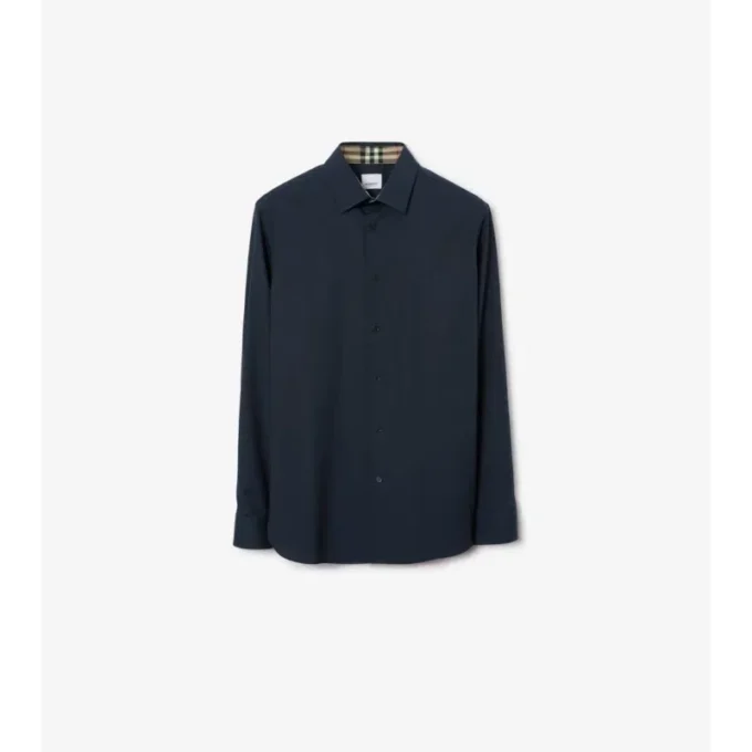 Camicia slim fit in cotone elasticizzato
