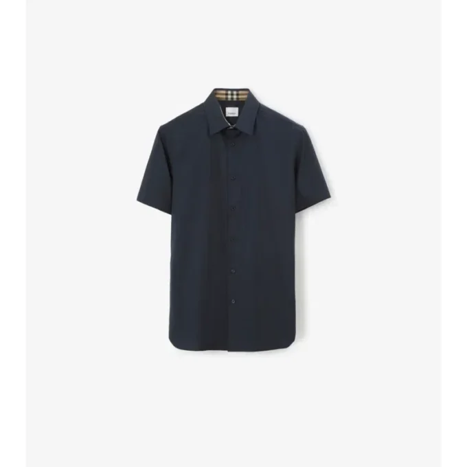 Camicia slim fit in cotone elasticizzato