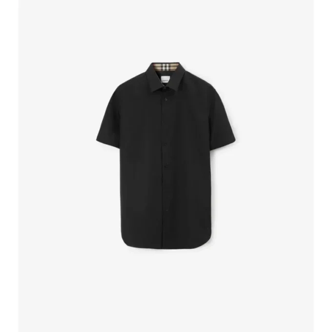 Camicia slim fit in cotone elasticizzato