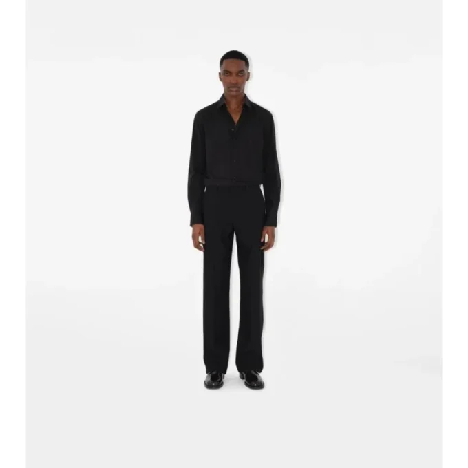 Camicia slim fit in cotone elasticizzato