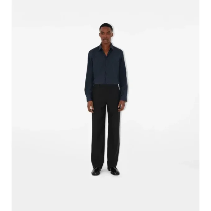 Camicia slim fit in cotone elasticizzato