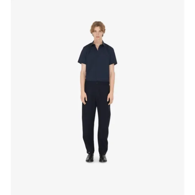 Camicia slim fit in cotone elasticizzato