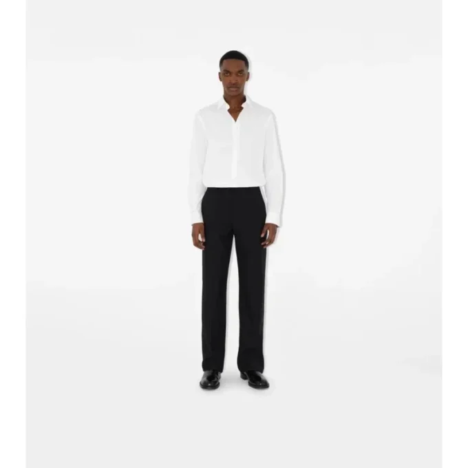 Camicia slim fit in cotone elasticizzato