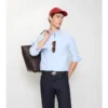 Camicia slim fit in cotone Oxford