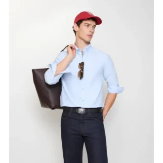 Camicia slim fit in cotone Oxford