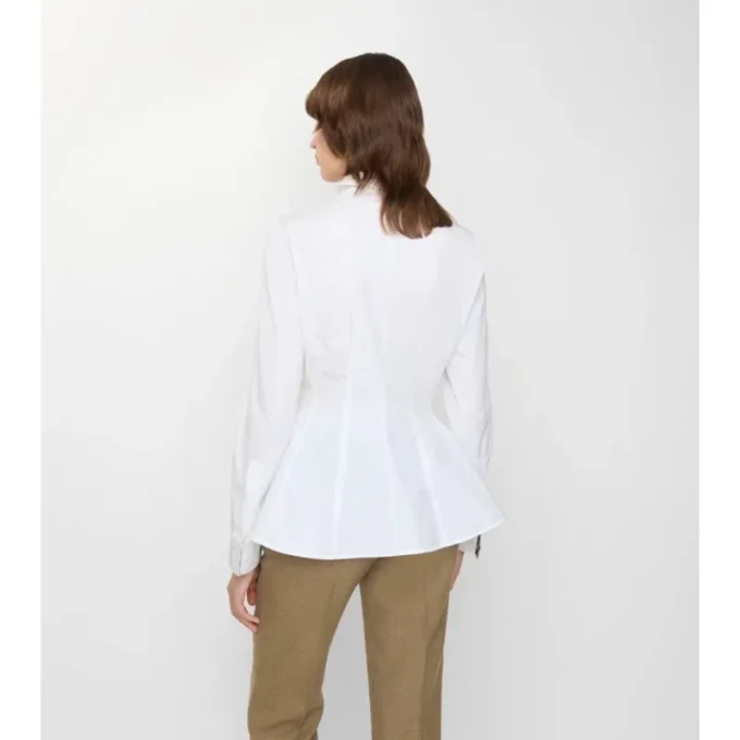 Camicia slim fit in popeline di cotone