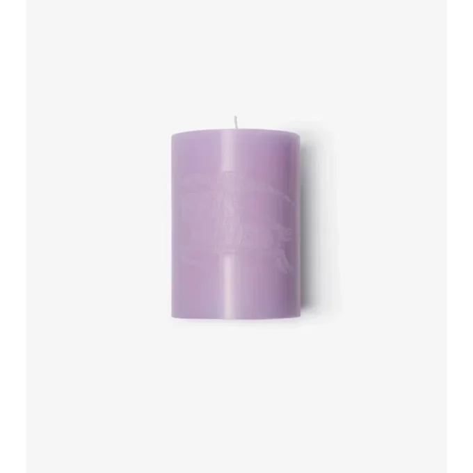 Candela ai fiori di rosa e violetta