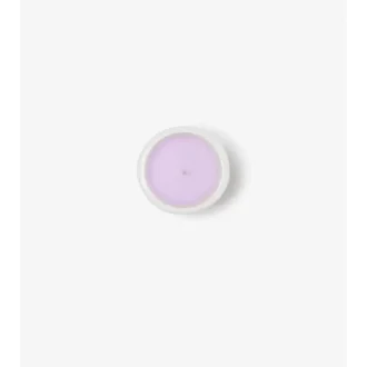Candela piccola con fiori di rosa e violetta