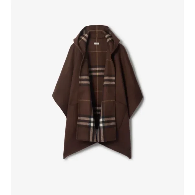 Cappa con cappuccio in cashmere
