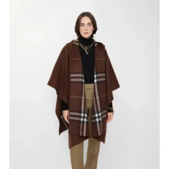 Cappa con cappuccio in cashmere