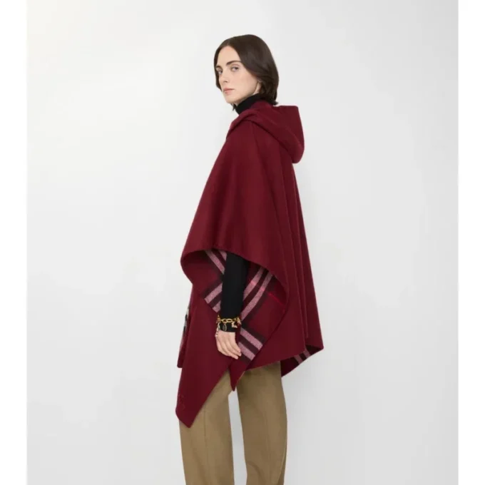 Cappa con cappuccio in cashmere