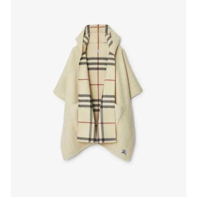 Cappa con cappuccio in cashmere EKD