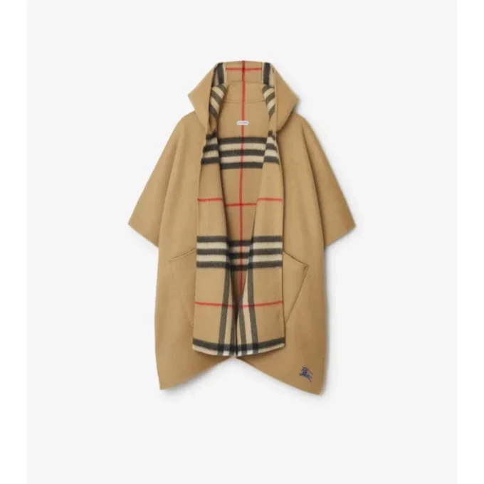 Cappa con cappuccio in cashmere EKD