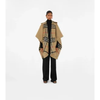 Cappa con cappuccio in cashmere EKD