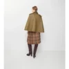 Cappa in cotone melange trapuntato con collo in shearling