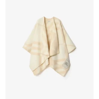 Cappa in misto lana e cashmere a quadri