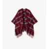 Cappa in misto lana e cashmere a quadri