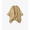 Cappa in misto lana e cashmere a quadri