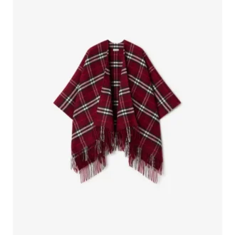 Cappa in misto lana e cashmere a quadri