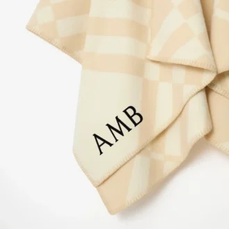Cappa in misto lana e cashmere a quadri