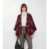 Cappa in misto lana e cashmere a quadri