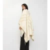 Cappa in misto lana e cashmere a quadri