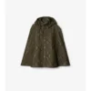 Cappa in misto nylon con micro-punto a quadri