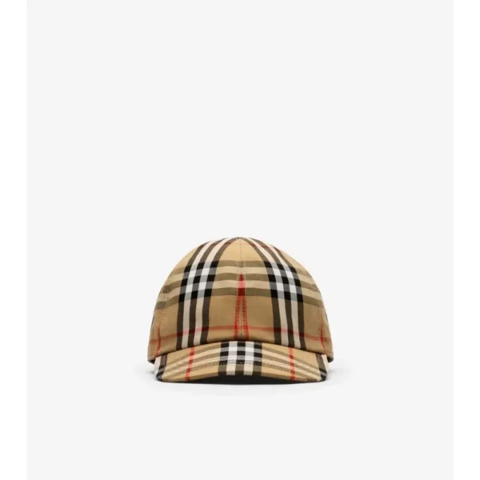 Cappellino da baseball in cotone a quadri