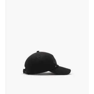 Cappellino da baseball in Gabardine con logo in corsivo a quadri