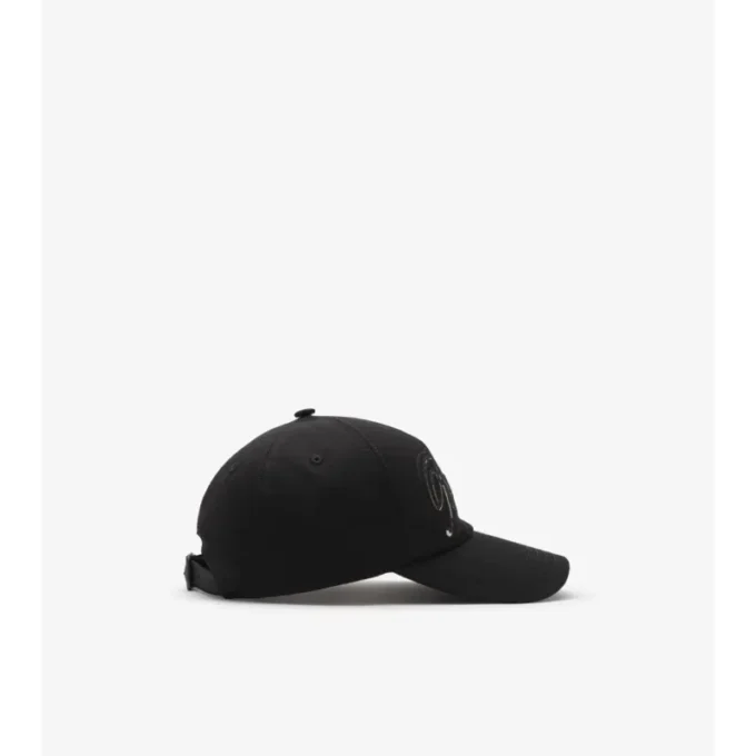 Cappellino da baseball in Gabardine con logo in corsivo a quadri