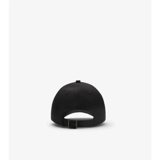 Cappellino da baseball in Gabardine con logo in corsivo a quadri