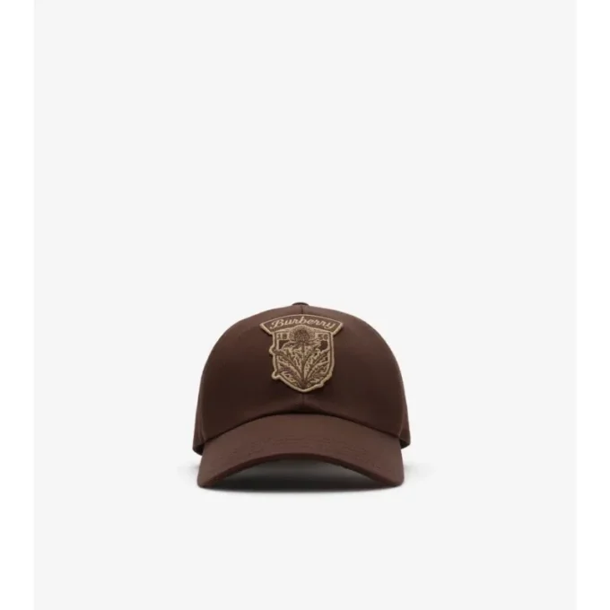 Cappellino da baseball in Gabardine con scudo al cardo