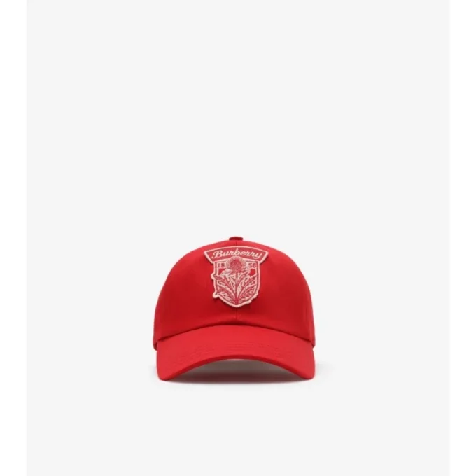 Cappellino da baseball in Gabardine con scudo al cardo