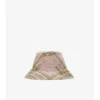 Cappello a secchiello effetto rafia con motivo Knight Stamp