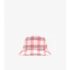 Cappello a secchiello in cotone a quadri