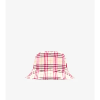 Cappello a secchiello in cotone a quadri