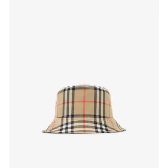 Cappello a secchiello in cotone a quadri