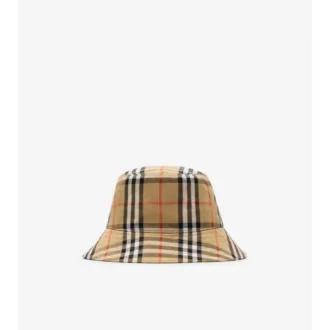 Cappello a secchiello in cotone a quadri