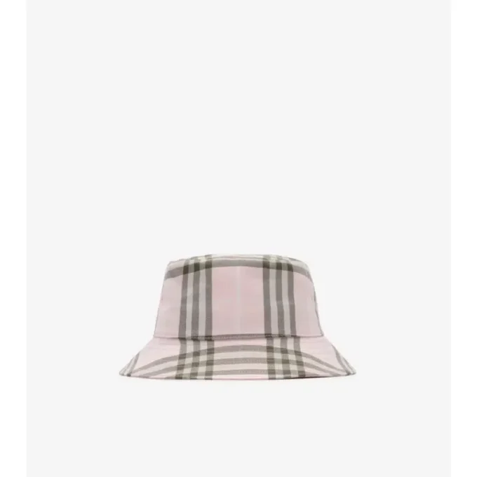 Cappello a secchiello in cotone a quadri