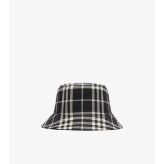Cappello a secchiello in cotone a quadri