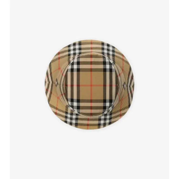 Cappello a secchiello in cotone a quadri
