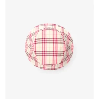 Cappello a secchiello in cotone a quadri