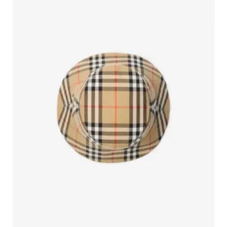 Cappello a secchiello in cotone a quadri