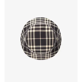 Cappello a secchiello in cotone a quadri