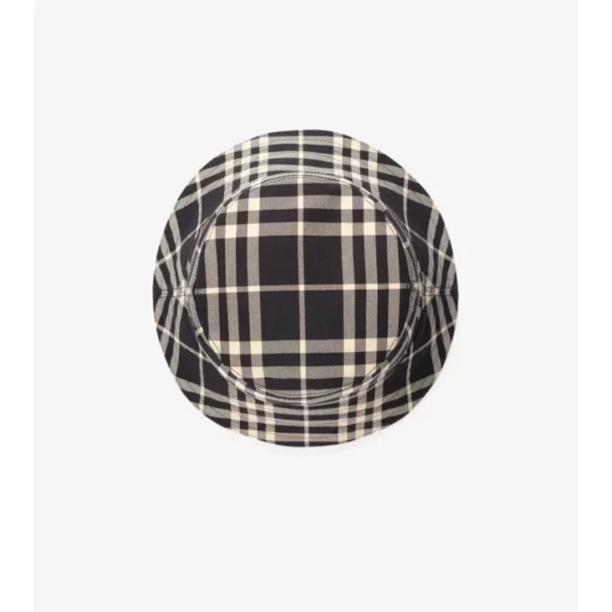 Cappello a secchiello in cotone a quadri