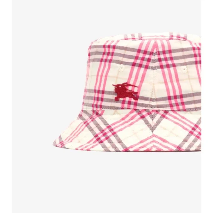 Cappello a secchiello in cotone a quadri
