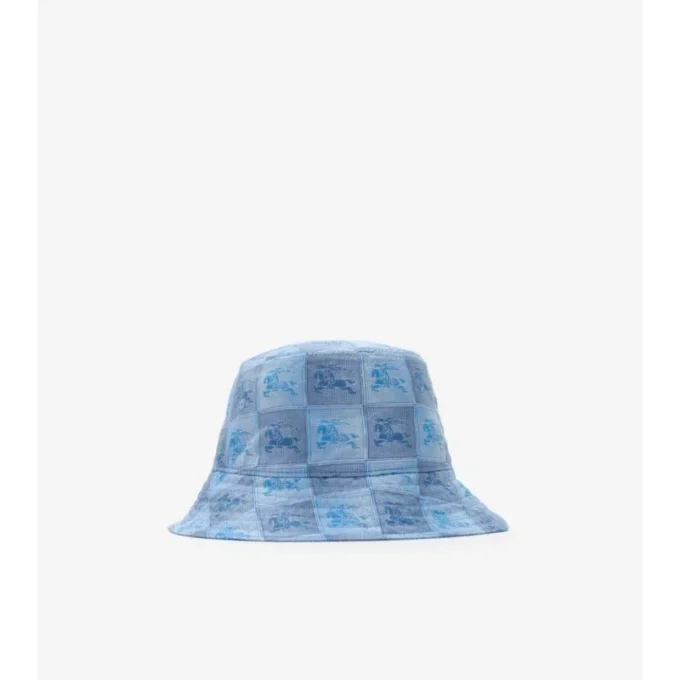 Cappello a secchiello in cotone a scacchi EKD